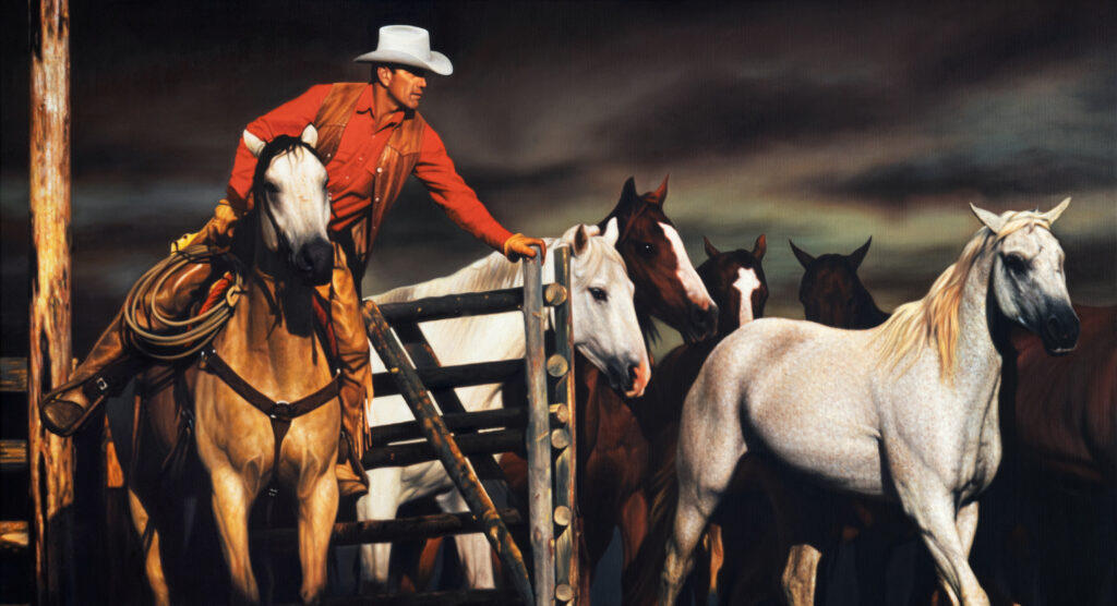 American Myth | Hannes Schmid | Infinite | Cowboy | Oil paintings